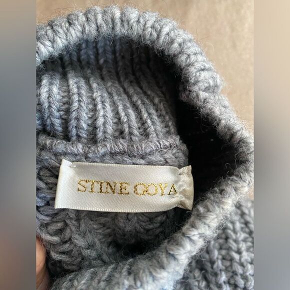 STINE GOYA Sugsi Fisherman Gray  Melange Sweater Puffy Sleeve Made In Italy Sz S - Picture 7 of 16